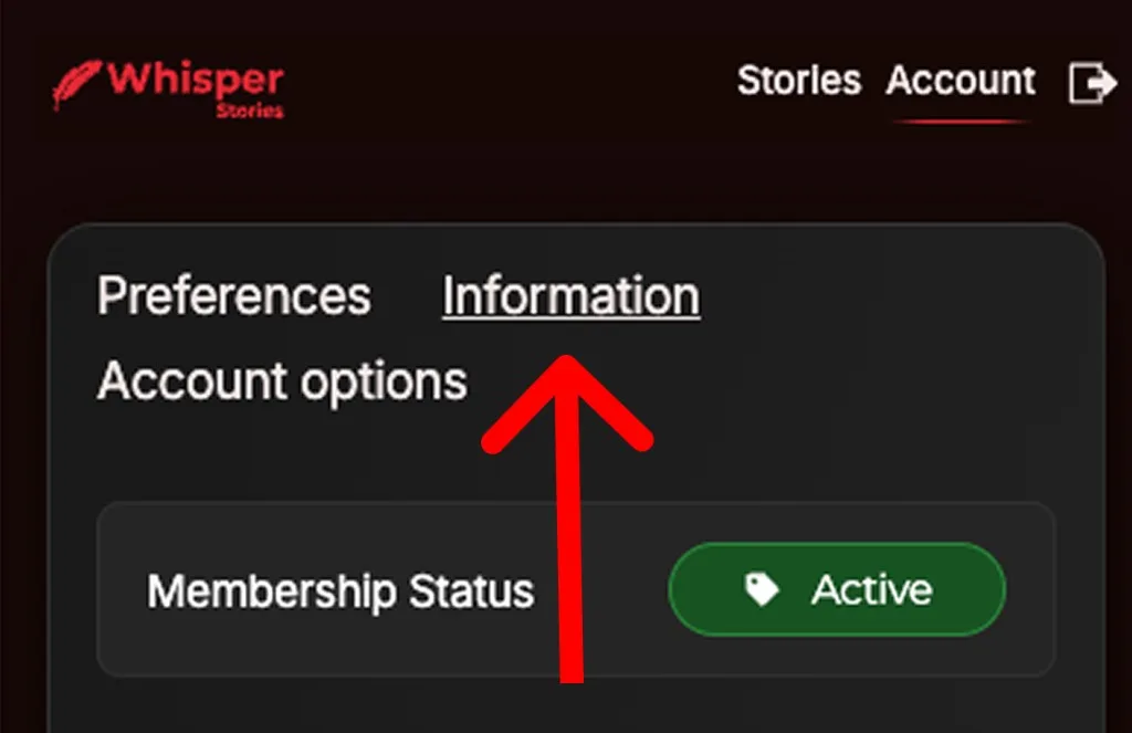 Whisper Stories cancel subscription – step 2